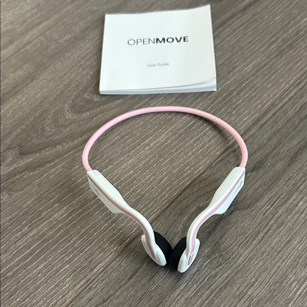 Pink and White Wireless Headphones